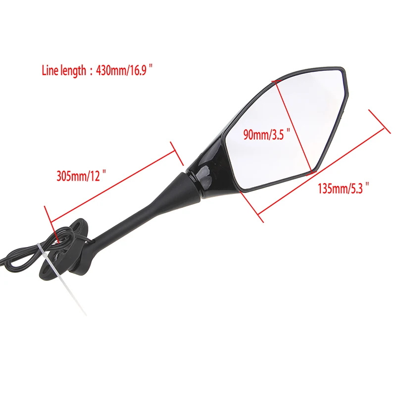 

POSSBAY Motorcycle Mirror with LED Turn Signal Indicator Side Rear Cafe Racer For Honda CBR600RR 03-08 CBR1000RR 04-08 Mirrors