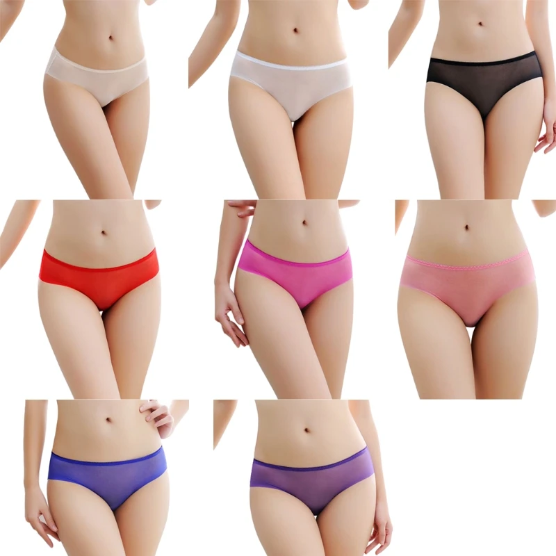 Женское прозрачное ультратонкое бесшовное Сетчатое нижнее белье с низкой талией