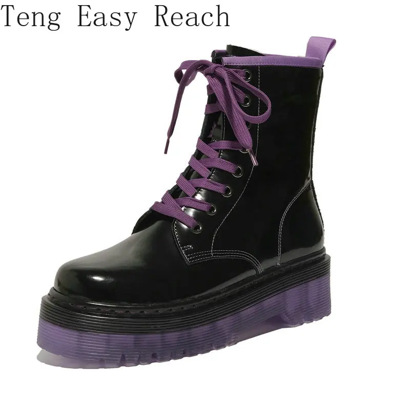 

Модные женские удобные ботильоны из натуральной кожи на низком каблуке с круглым носком; Сезон осень-зима; Модель 2020 года