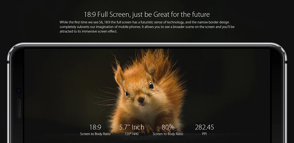 Blackview S6 мобильный телефон 4180 мАч 5,7 дюймов HD+ Sceen мобильный телефон 2 Гб+ 16 Гб четырехъядерный Android 7,0 двойная задняя камера смартфон