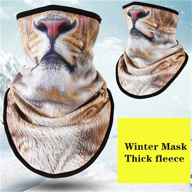 Зимний флисовый лыжный шарф. Бандана для велоспорта сноуборда повязка на голову