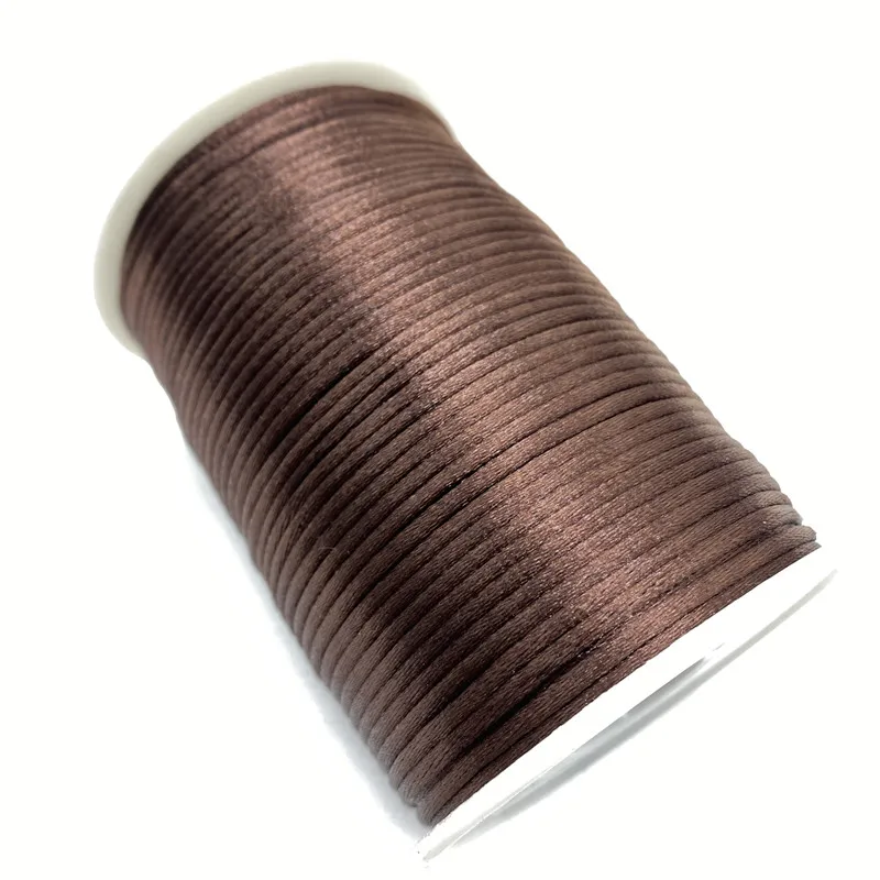 

5Yards 2mm Chinese Knot Cord Rattail Satin Braided String Jewelry findings Beading Rope for DIY Fashion Crafts #05
