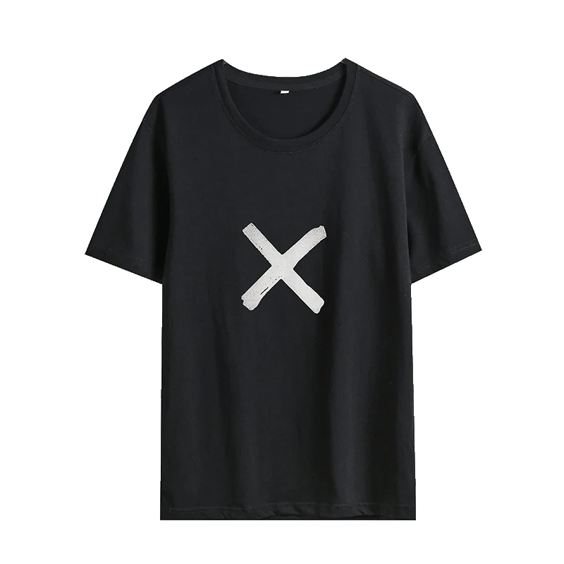 

Male's Printing Cartoon Short Sleeve T-shirt Men's White Cotton T-shirt