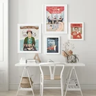 Настенная абстрактная картина в стиле ретро WES ANDERSON, набор постеров и принтов для домашнего декора гостиной, холст, набор картин художника