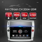 Автомагнитола с Android 11 автомобильный радиоприемник с навигацией GPS для Citroen C4, C-Quatre 2004-2014 BT, мультимедийный видеоплеер Carplay FM