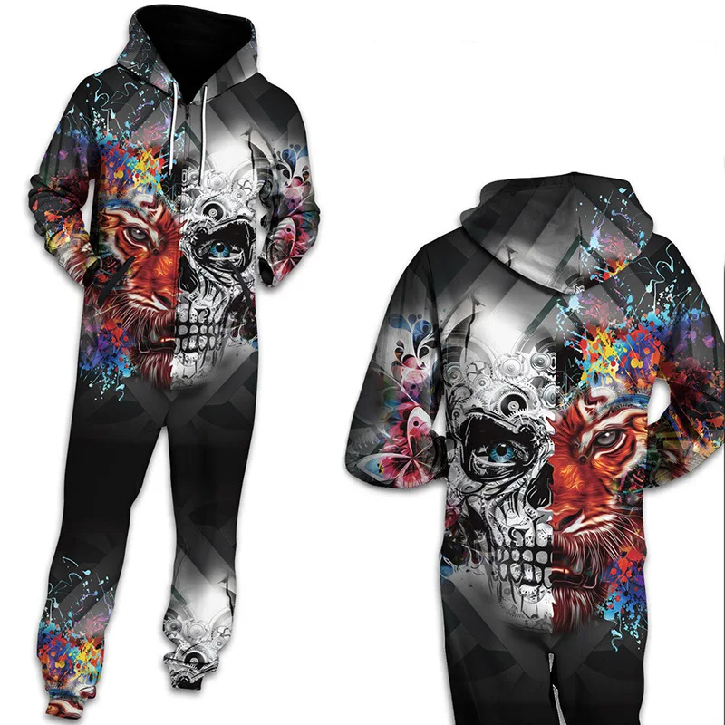 

3D Print Adult Sweatshirts Suit Plus Size Uniform Men Women Hoodies Halloween Cosplay Costume Lady Cartoon Printed Jumpsuit