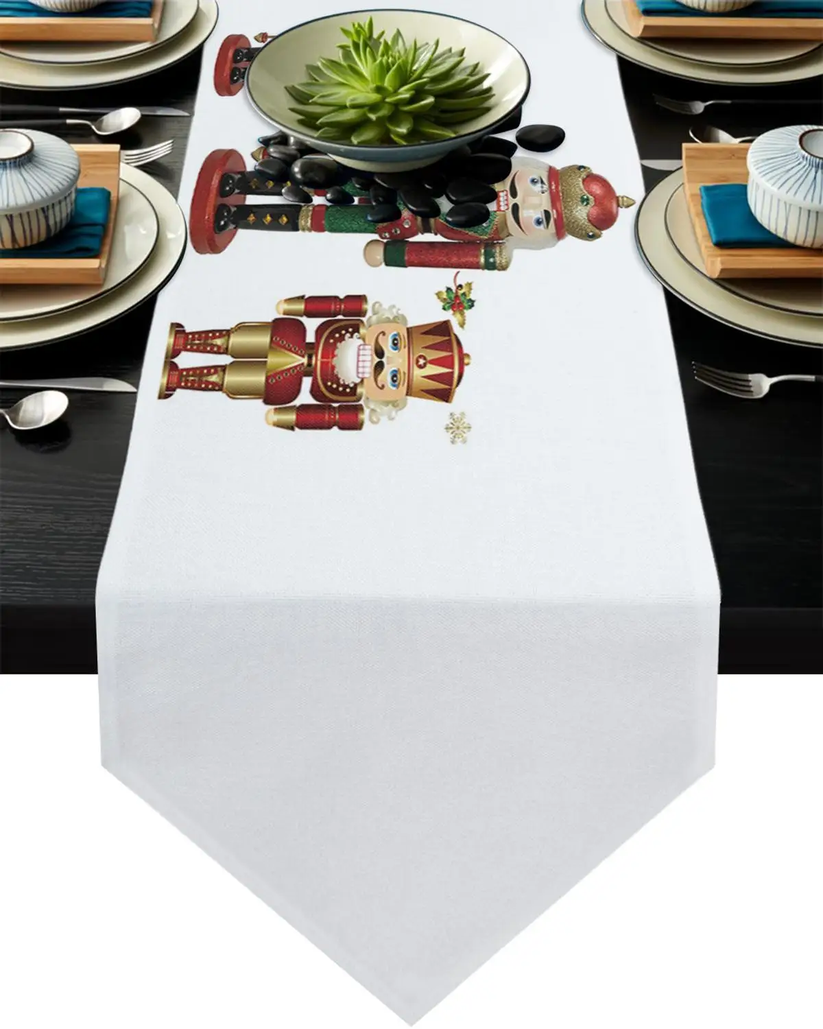 

Nutcracker Soldier Table Runners Christmas Table Decorations for Home Party Wedding Camino De Mesa Kitchen Accessories