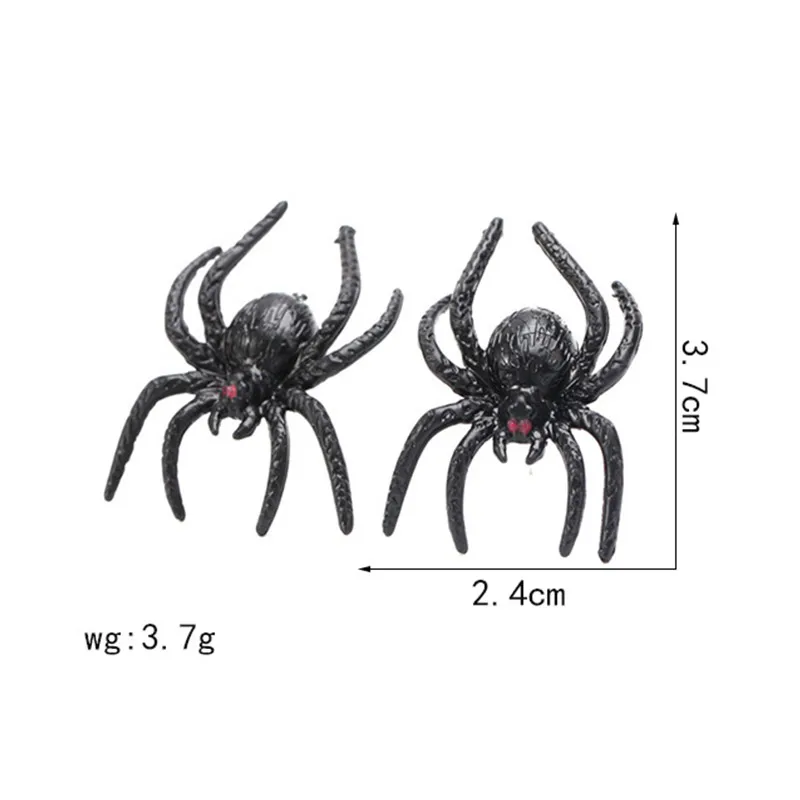 

Spider Stud Earrings 3D Creepy Black Spiders Ear Cuff Clip Earrings for Women Men Friends Couple Fashion Halloween Gifts Jewelry