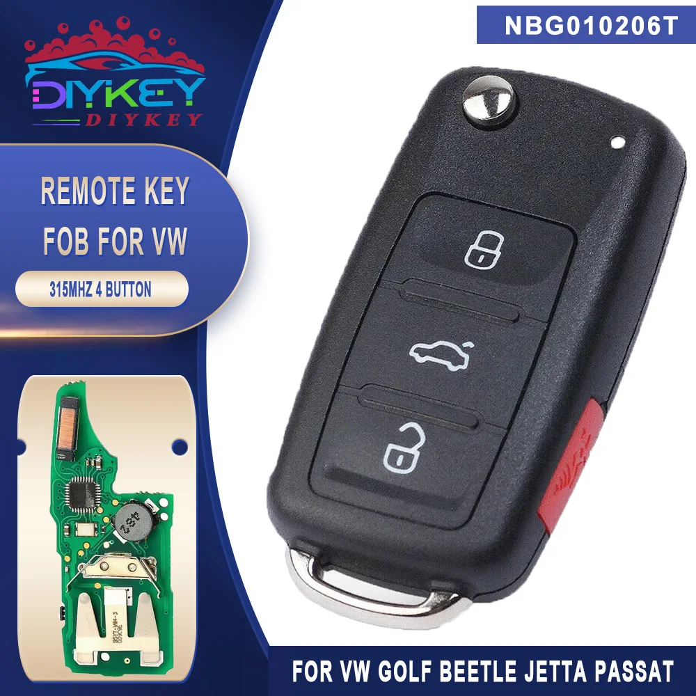 315 МГц БЕСКЛЮЧЕВОЙ Go NBG010206T 4 кнопки для VW тигуан Жук EOS Golf Jetta Passat 2011-2017 5K0837202AK ID48 чип