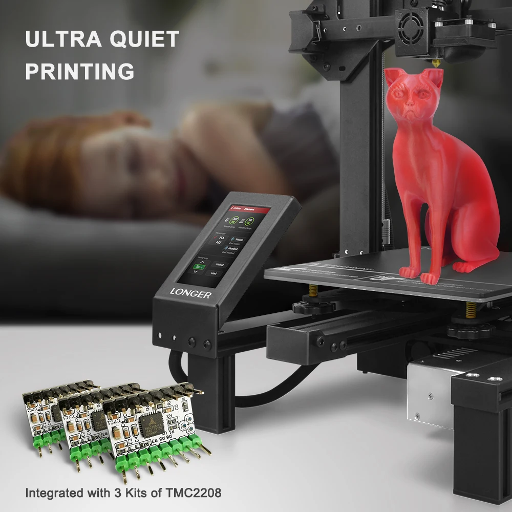 LONGER LK4 PRO 3D принтер с большим сенсорным экраном открытым исходным кодом TMC2208 тихая