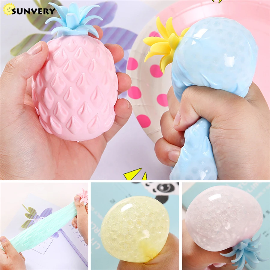 

Hot Soft Pineapple fidget toys-stress Squishy globbles antistress ball sensory figet Toy Mochi Reliever squishies for Kids Adult
