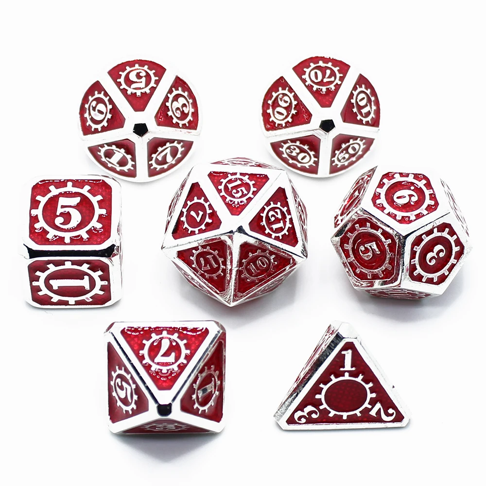 2019 DnD металлические кубики RPG MTG italiics с шрифтом включая кости разные цвета D4 D6 D8 D10