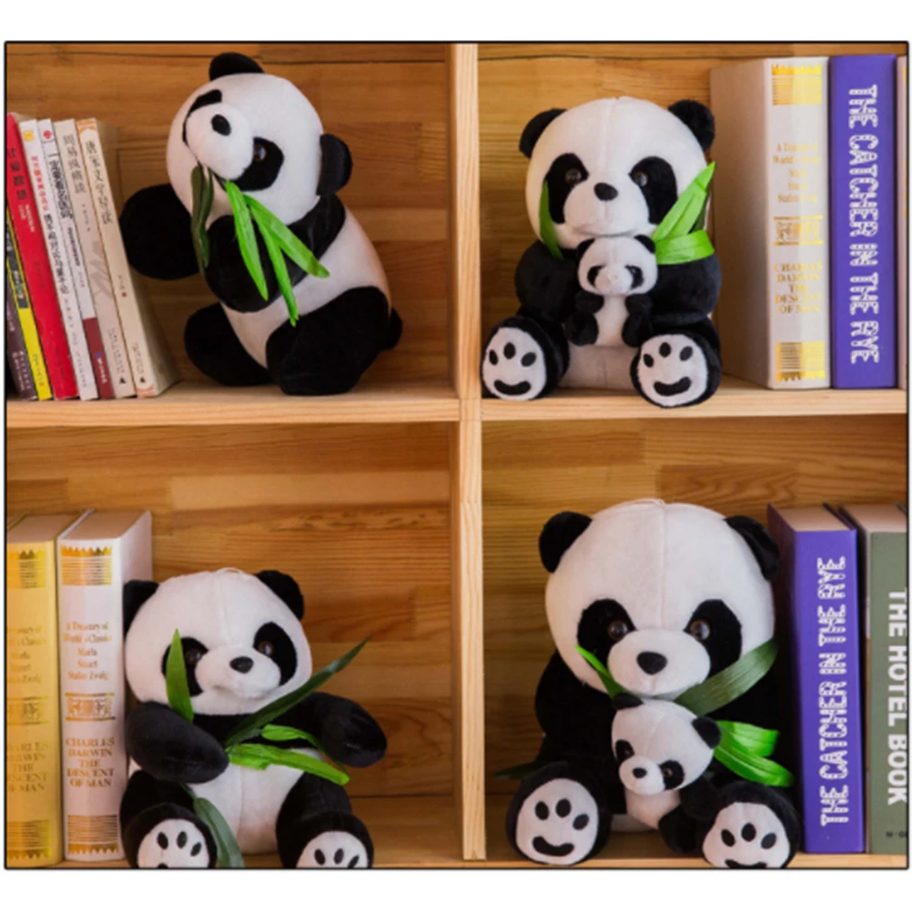 9 см/12 см панды с листья бамбука милые мягкие плюшевые игрушки прекрасный