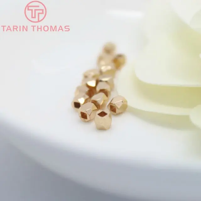 10 шт. 3 мм отверстие: 1 5 24K цвета шампанского позолоченные латунные квадратные