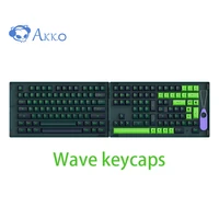 akko wave keycaps asa profile double shot pbt mechanical keyboard keycap compatible with cherry mx switches