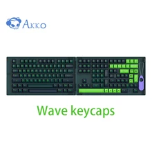 Akko Wave Keycaps ASA Profile Double-Shot PBT Mechanical Keyboard Keycap Compatible with Cherry MX Switches