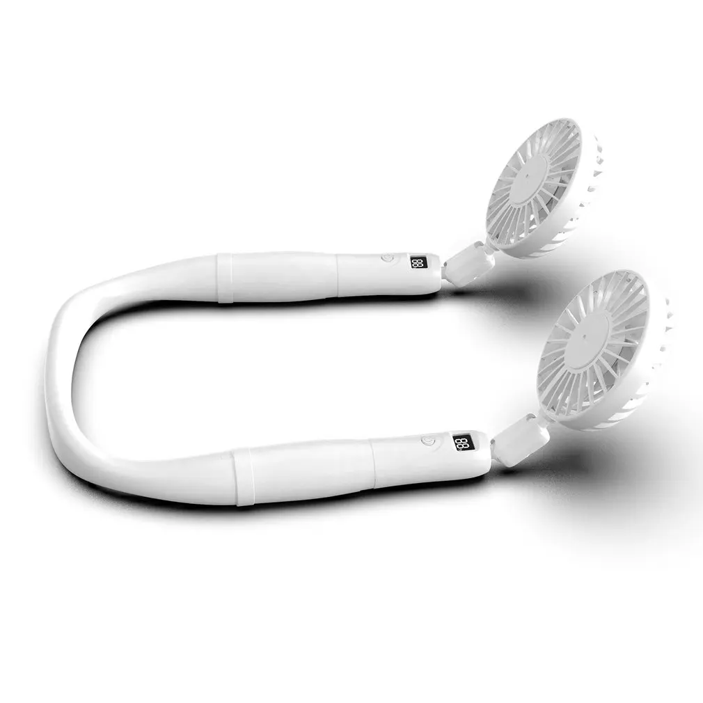 

2021 New style Portable Mini Bladeless Fan Neck Fan 2000mAh USB Rechargeable Fan Mute Sports Rotatable Fans for Home Outdoor