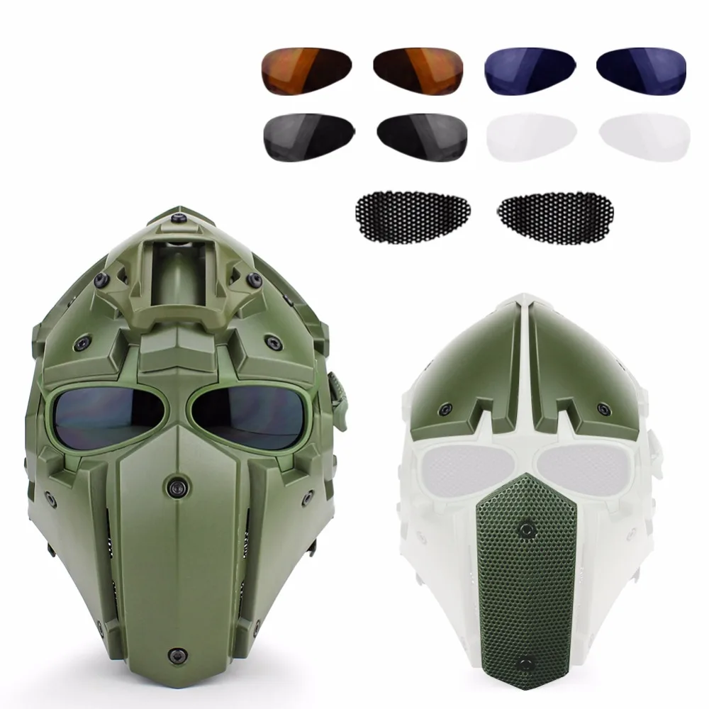 Военный Тактический шлем с NVG Mount Terminator маски для пейнтбола на все лицо защитные