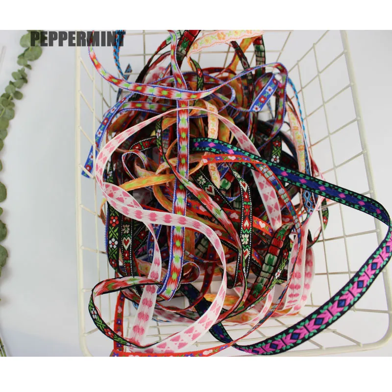 2 ярда Этническая вышивка лента с цветочным кружевом сделай сам аксессуары для