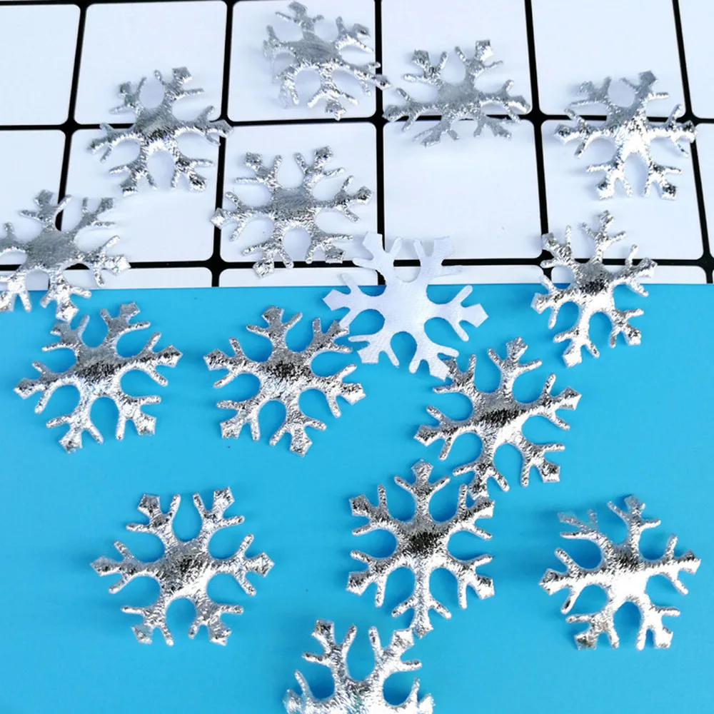 1 сумка конфетти в форме снежинок белая Рождественская елка Декор Xmas вечерние Table