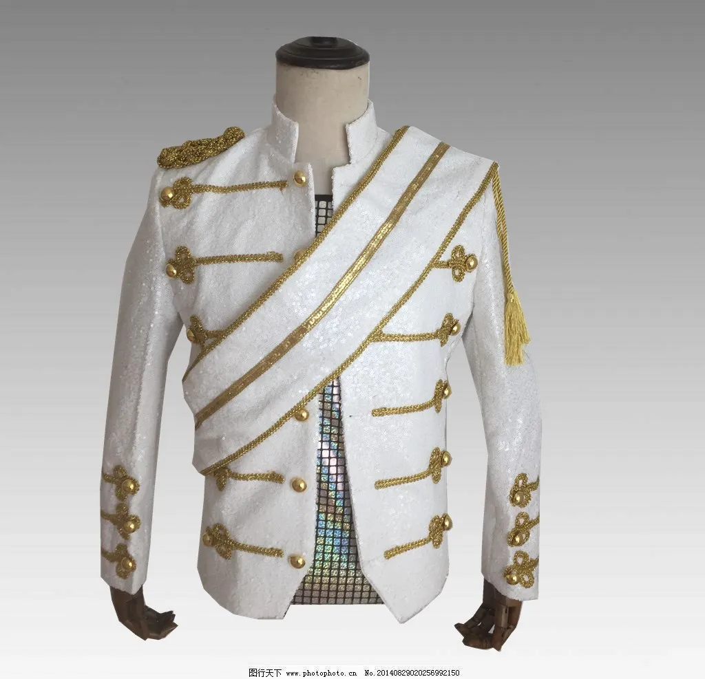 

Michael Jackson Sequin costume 2019 new nightclub bar man band rock singer Costume stage performance Blazer jacket