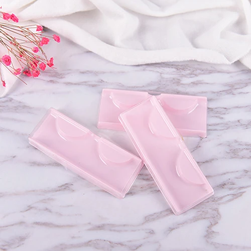 

Hot 10pc Packing box for eyelash blank eyelashes plastic packaging transparent lid white tray wholesales