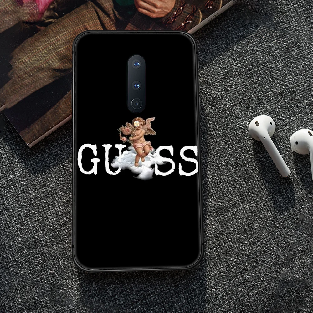 

French fashion luxury brand Phone Case Cover Hull For 1+ Oneplus 5T 6 6T 7 7T 8 8T Pro black Waterproof Luxury Back 3D Bumper