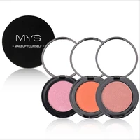 mys brand 6 color single mineral blush palette face cheek nude natural pressed powder blusher long lasting cosmetics t1564