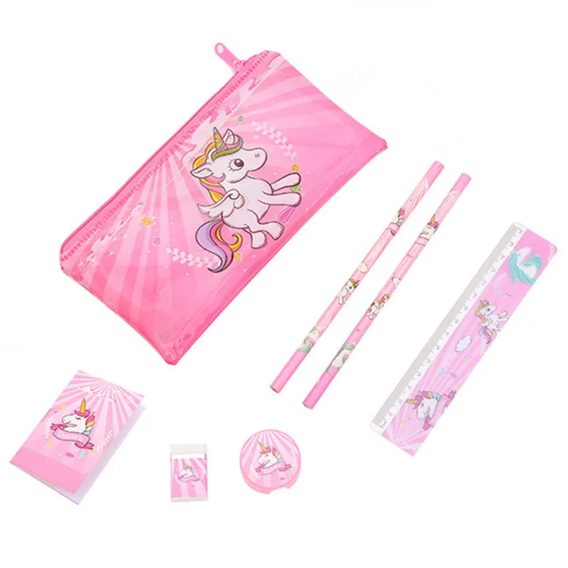 Мультяшный единорог чехол для карандашей девочек искусственная ручка сумка с