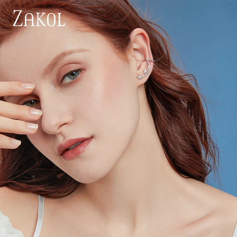 ZAKOL корейские высококачественные кубические циркониевые пятиконечные звездочки