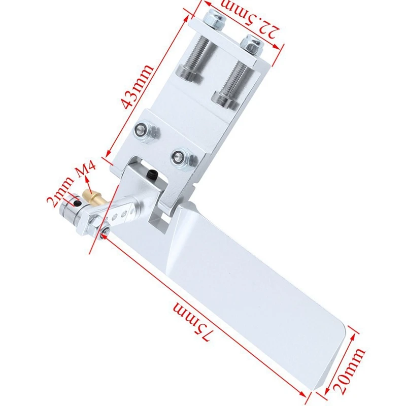 Детали для лодок на радиоуправлении алюминиевый длинный руль лодки с водяным