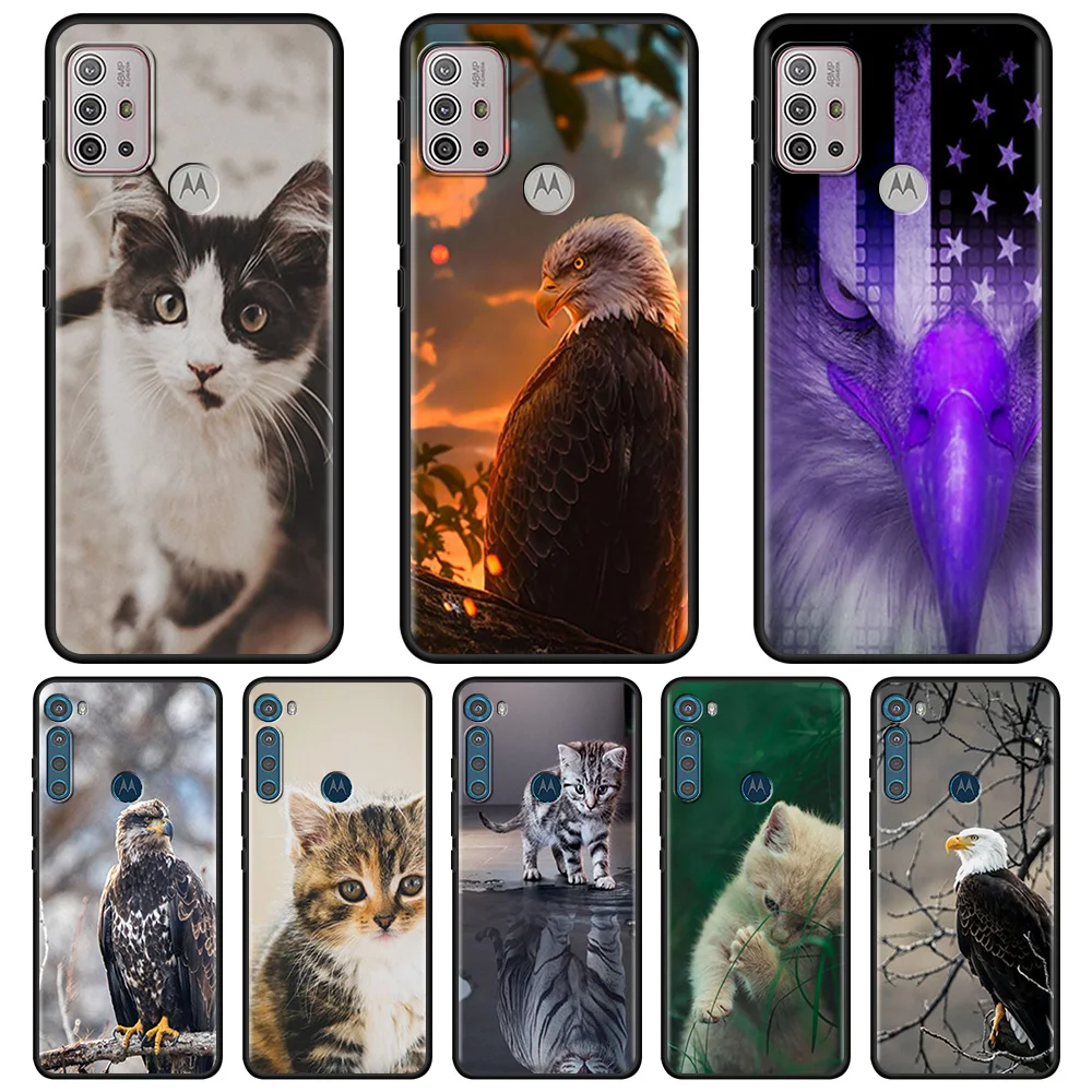 

Phone Case For Moto One Fusion G Stylus G100 G60s G60 G50 G30 G20 G10 G9 G8 Plus Play Power Lite E40 E20 E6s Eagle Cute Cat