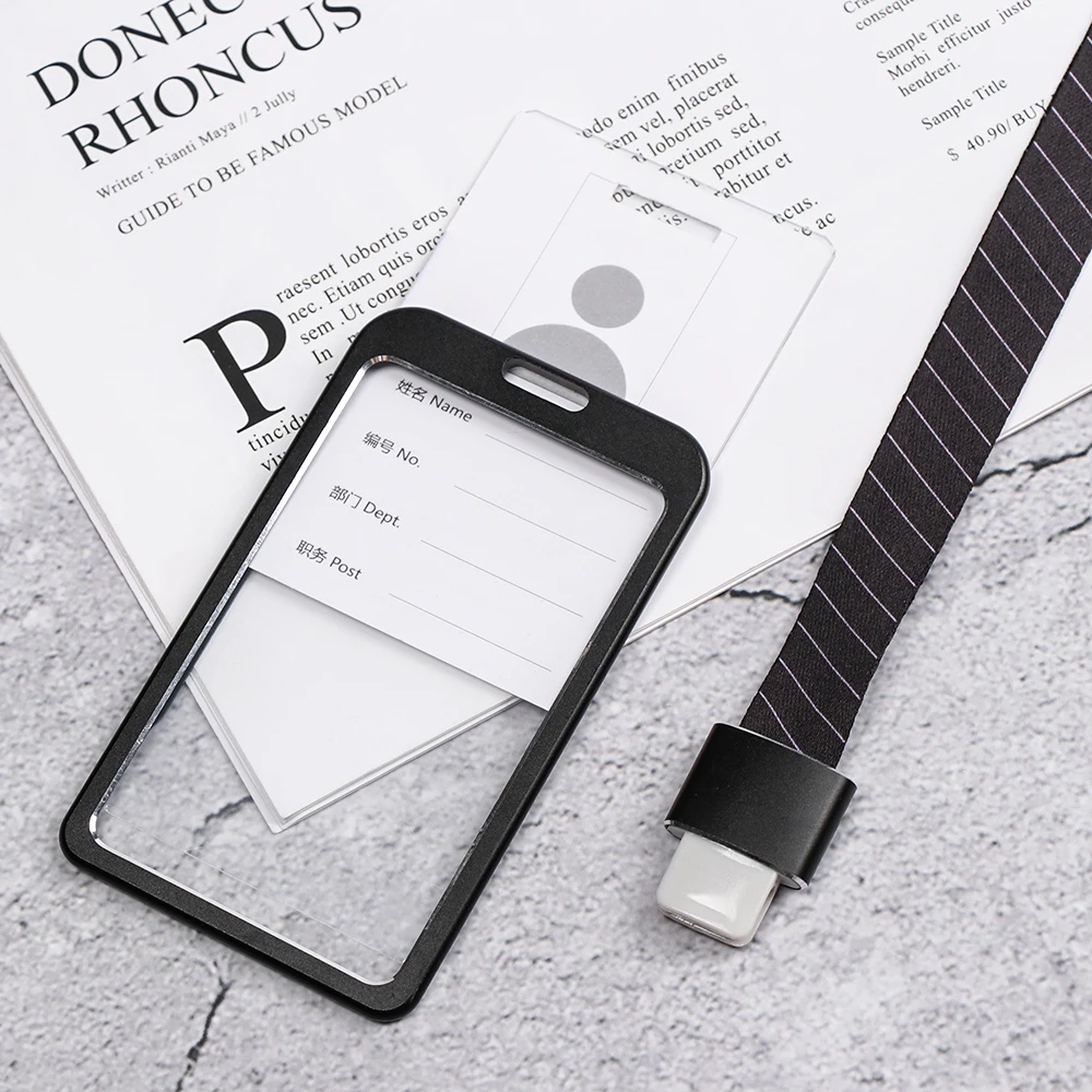 1 шт. алюминиевый значок для карт s металлический деловой чехол держатель