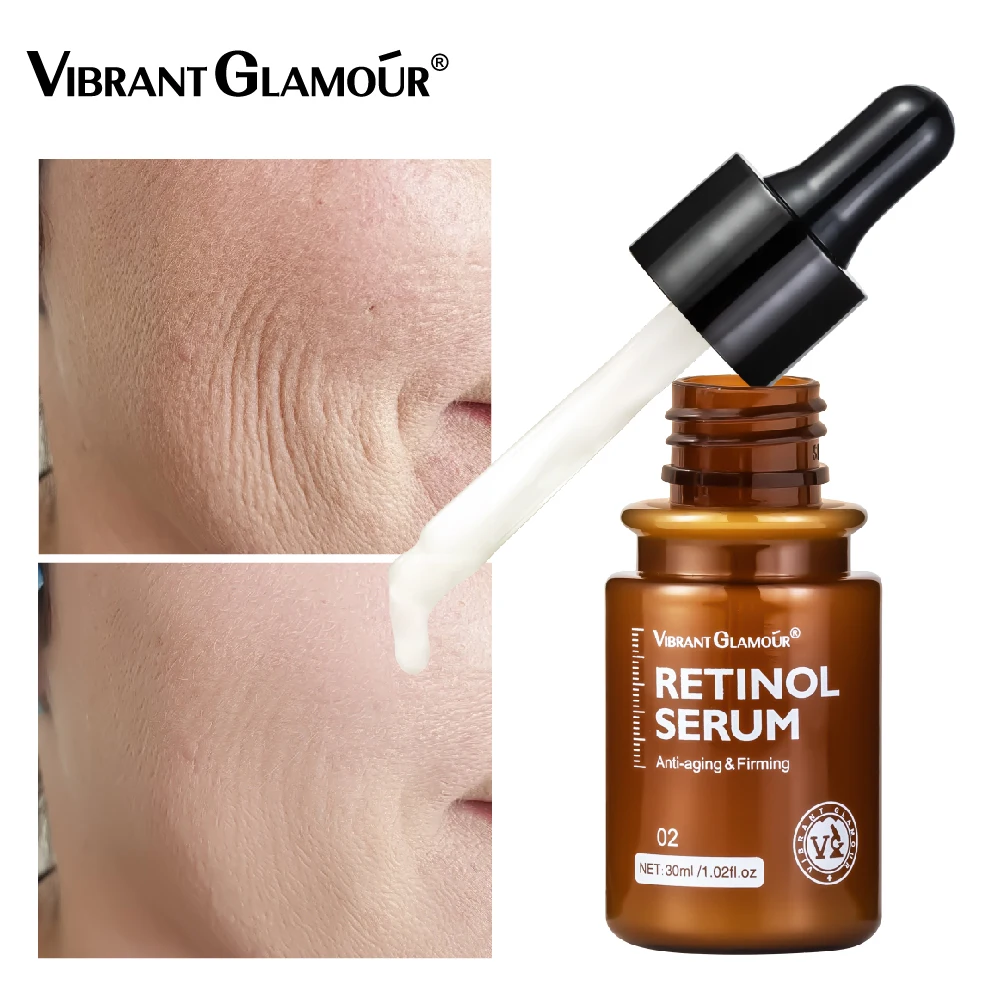 

VIBRANT GLAMOUR Retinol Face Serum Moisturizing Whitening Firming Fade Fine Lines Anti-wrinkle Anti-aging Deep Care Essence