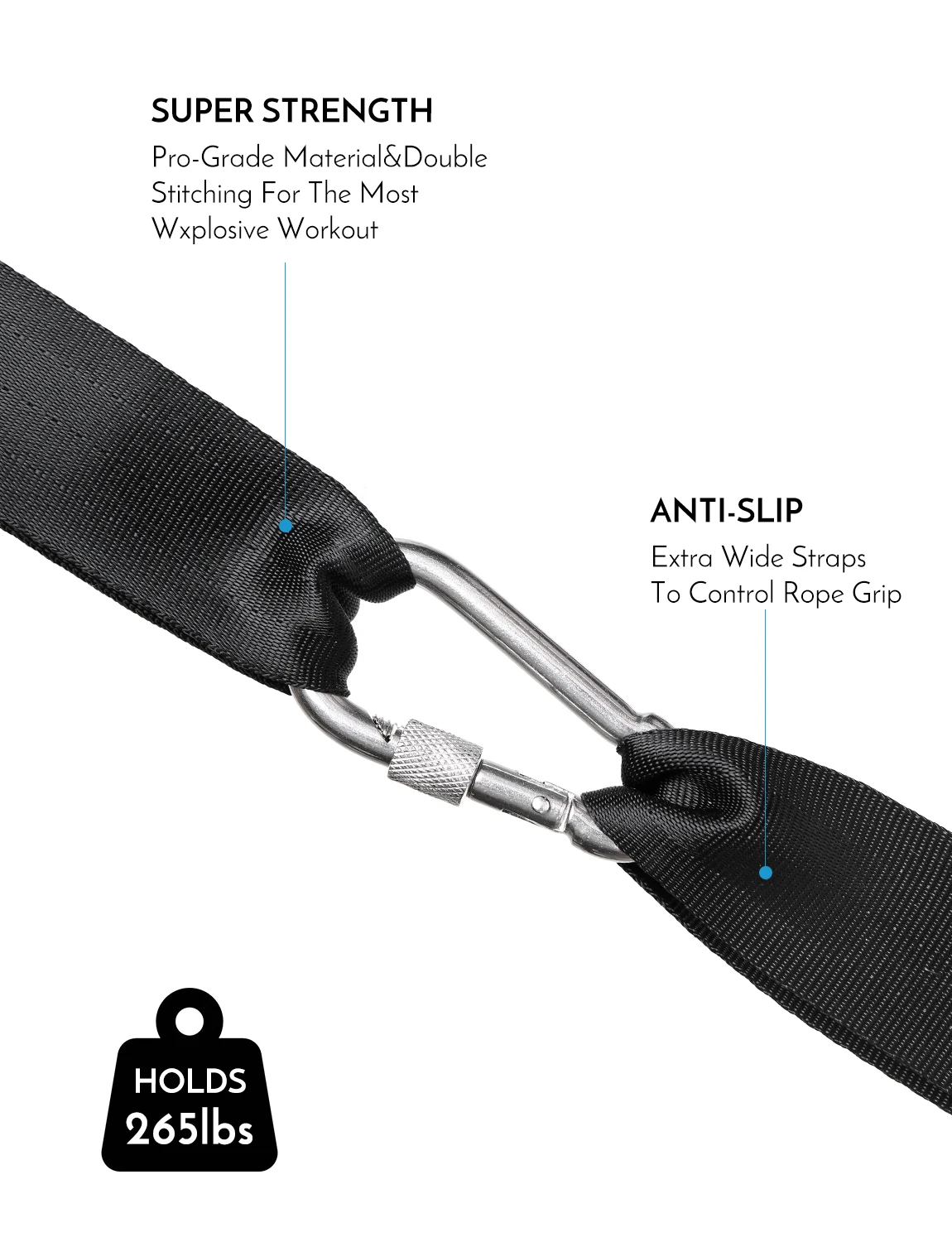 Боевой шнур якорный ремень в комплекте со сверхпрочными усиленными 2 нейлоновыми