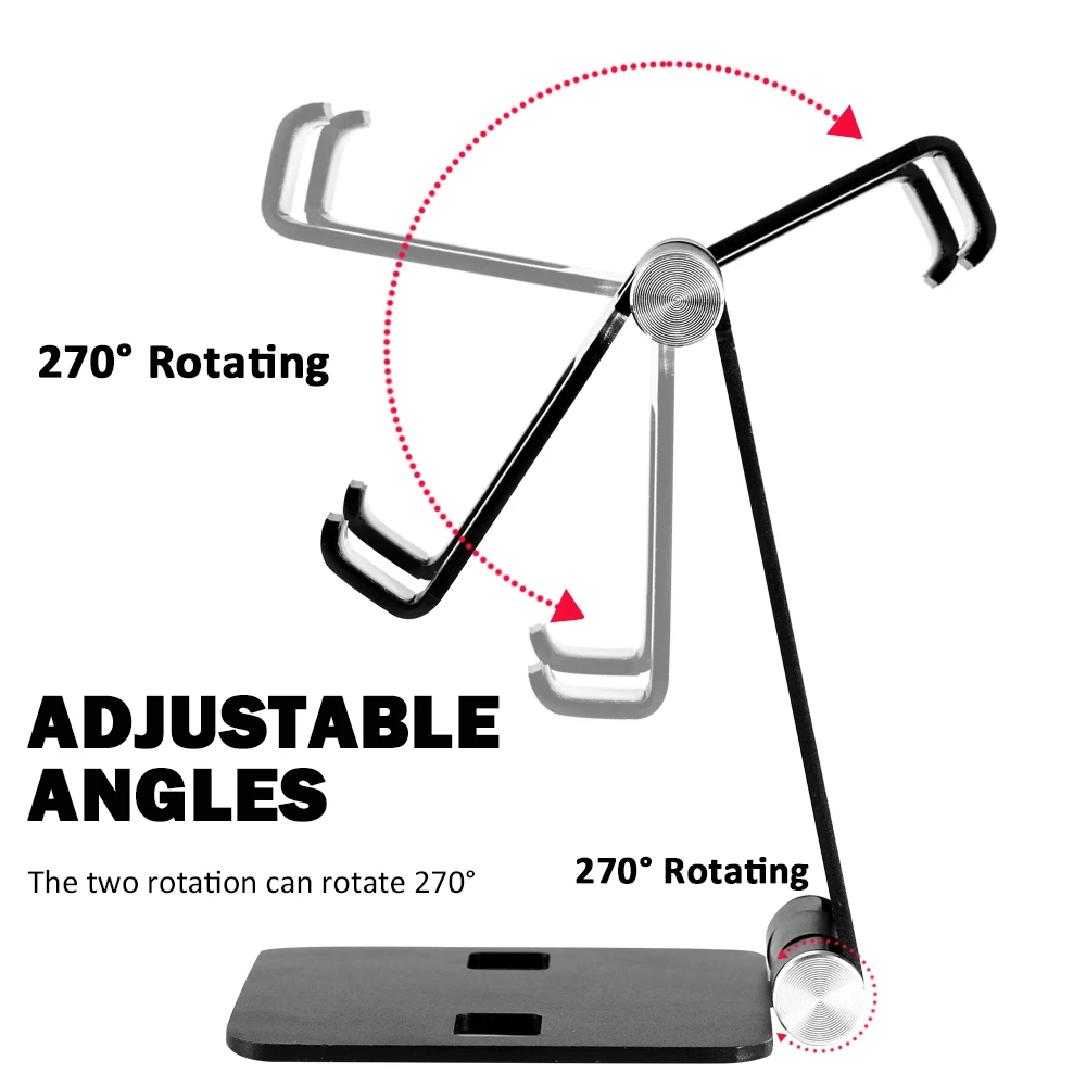 Portable Mini Mobile Phone Holder Foldable Desk Stand Adjustable Aluminium Alloy Universal for iPhone Andorid | Обустройство дома