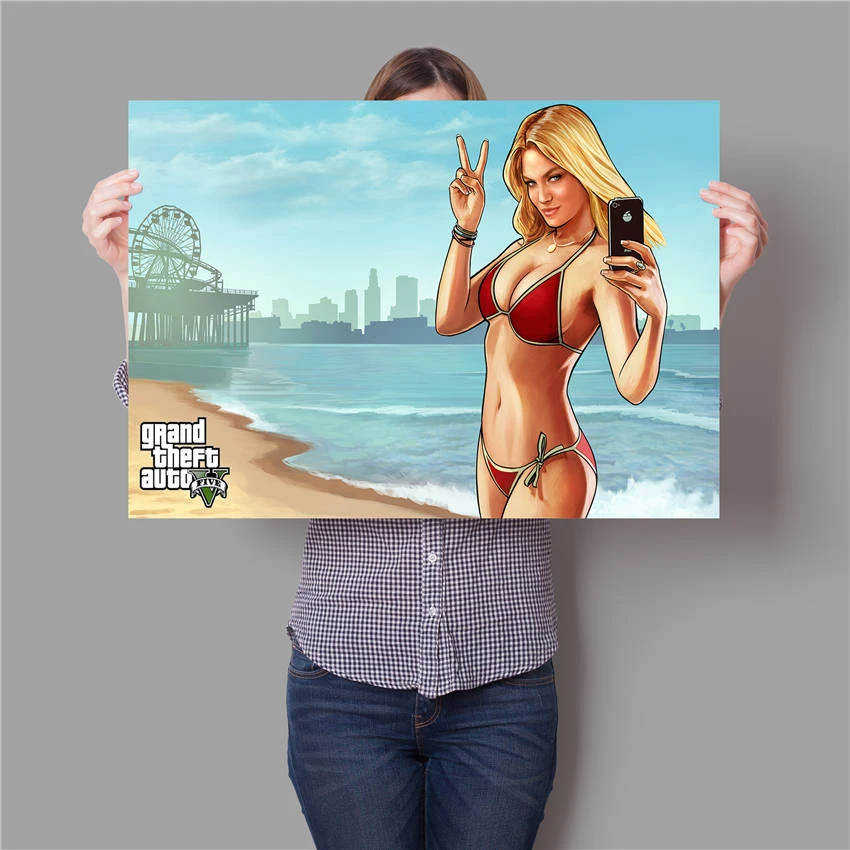 

Grand Theft Auto Popular Games Playroom Childrens Nordic Poster Wall Pictures For Living Room Wall Art Canvas Painting Unframed