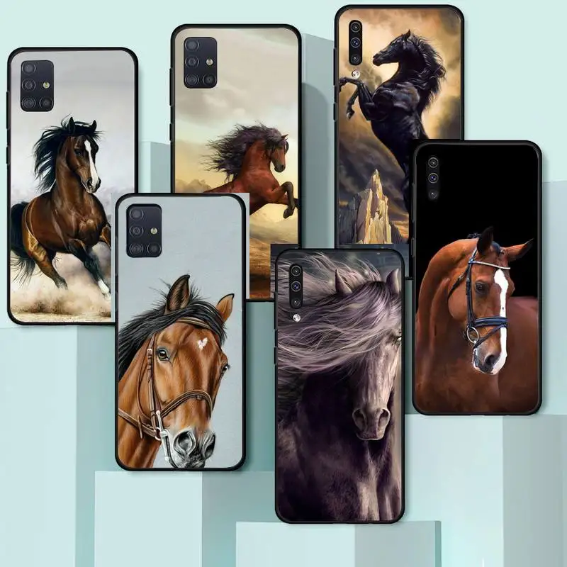 

Watercolor Horse Horses Running Phone Case For Samsung galaxy A S note 10 7 8 9 20 30 31 40 50 51 70 71 21 s ultra plus