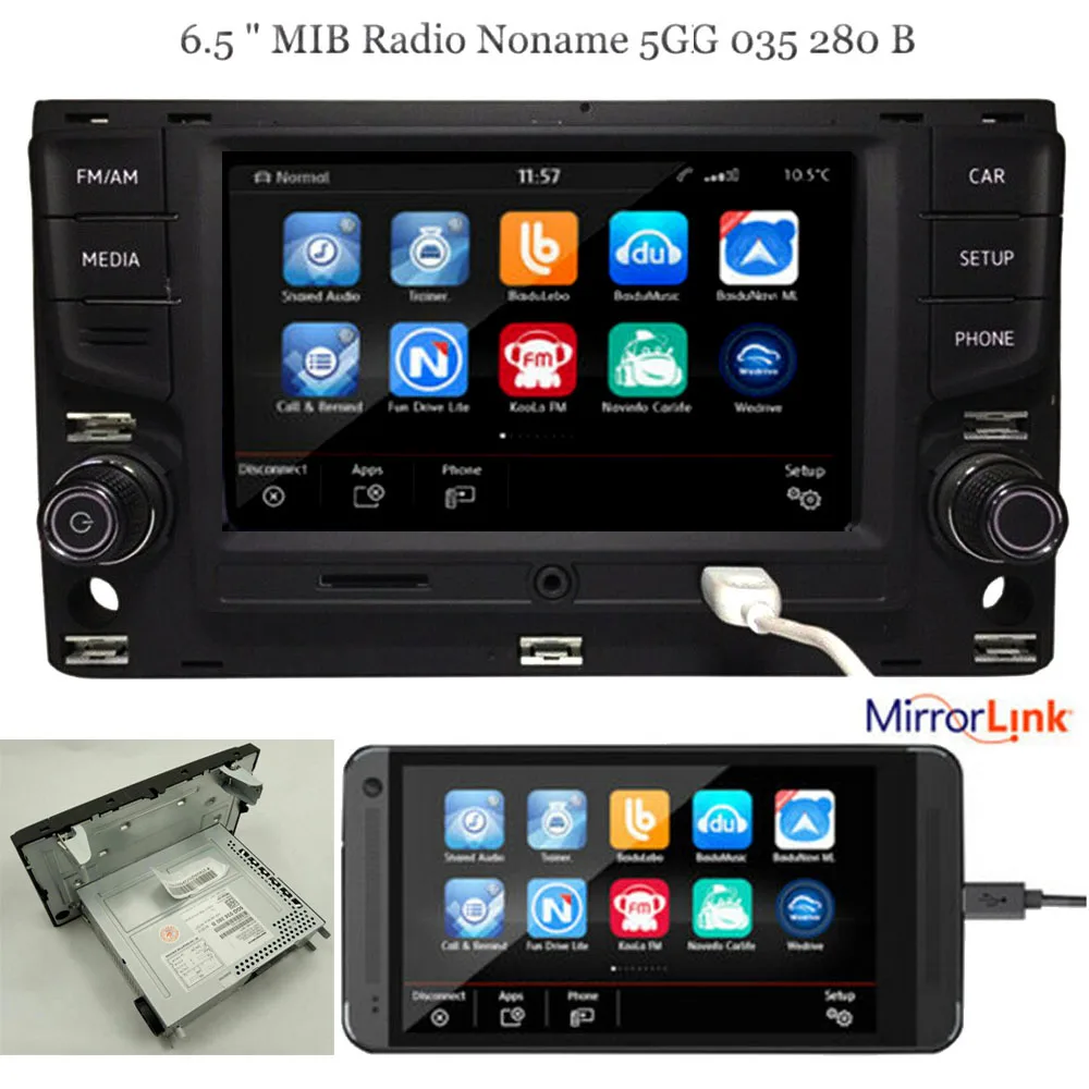 6," стерео Bluetooth MirrorLink USB AUX RVC для MQB Volkswagen Golf 7 MK7 Passat B8