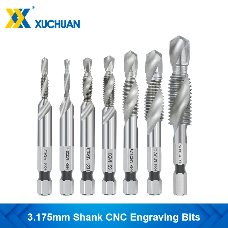 

Hex Shank HSS Screw Thread Metric Tap Drill Bits M3-M12 Screw Machine Compound Tapping Bit Hand Tools M3 M4 M5 M6 M8 M10 M12
