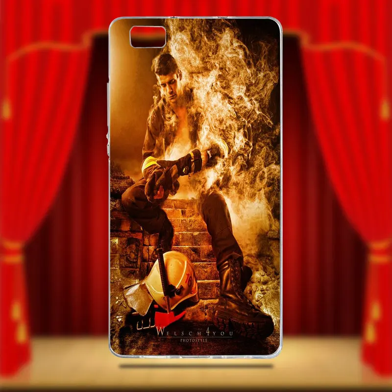 Soft TPU Mobile Phone Accessories for Huawei P8 P9 P10 Mate 10 Pro Y5 Y6 Y3 II Y7 Honor 6X 7X 9 Lite Emt Fireman Fire Rescue | Мобильные