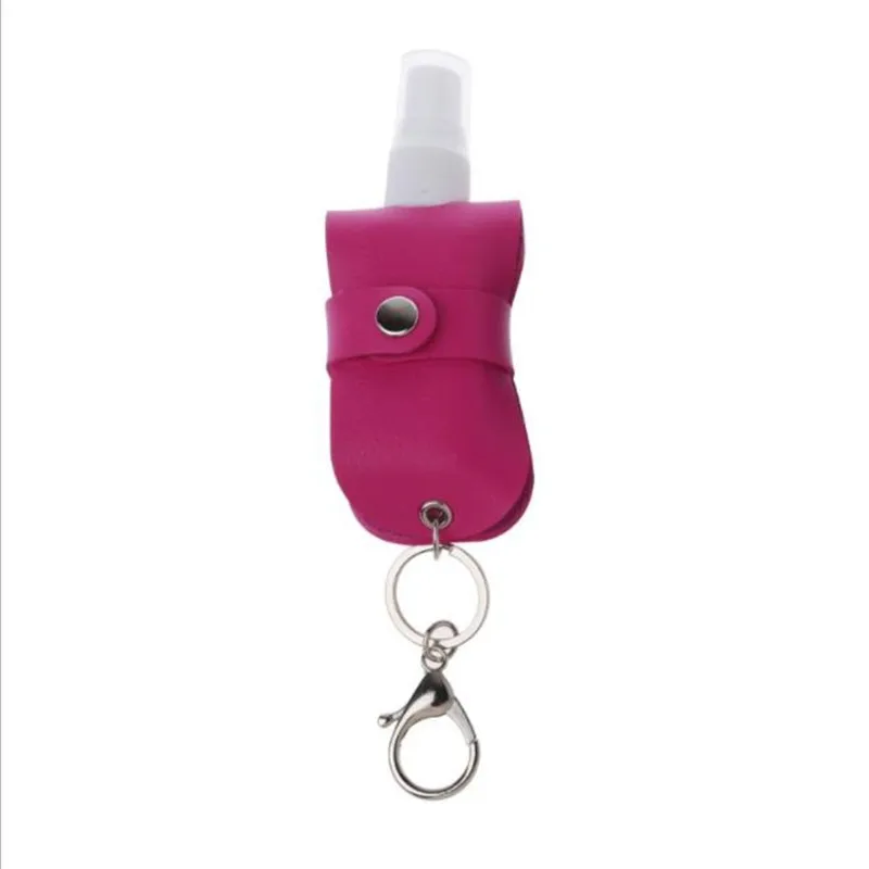 

30ml Portable Hand Sanitizer Spary Bottle Keychain Holder Cleanser Cosmetic Container Removable Travel Cover Set Gel Bottle