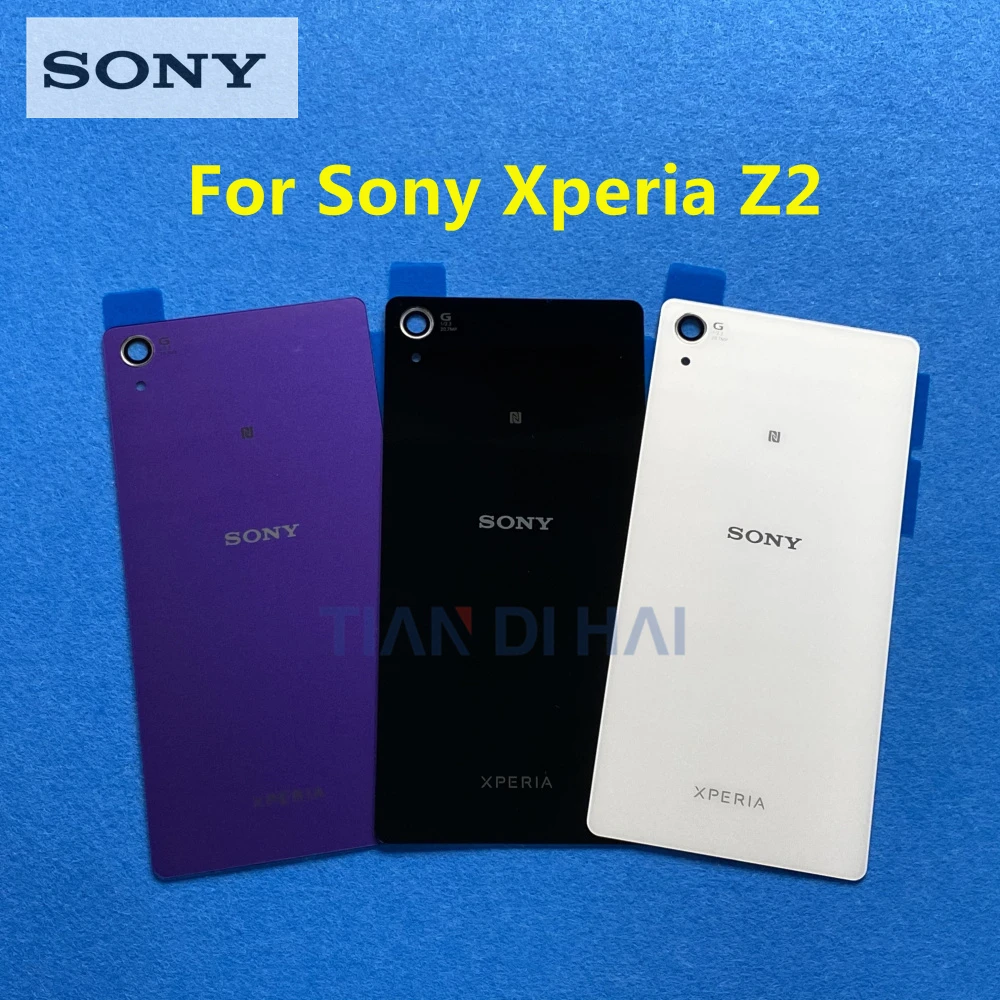 Крышка батарейного отсека для SONY Xperia Z2 D6543 L50W D6503 заднее стекло Пластиковая Задняя