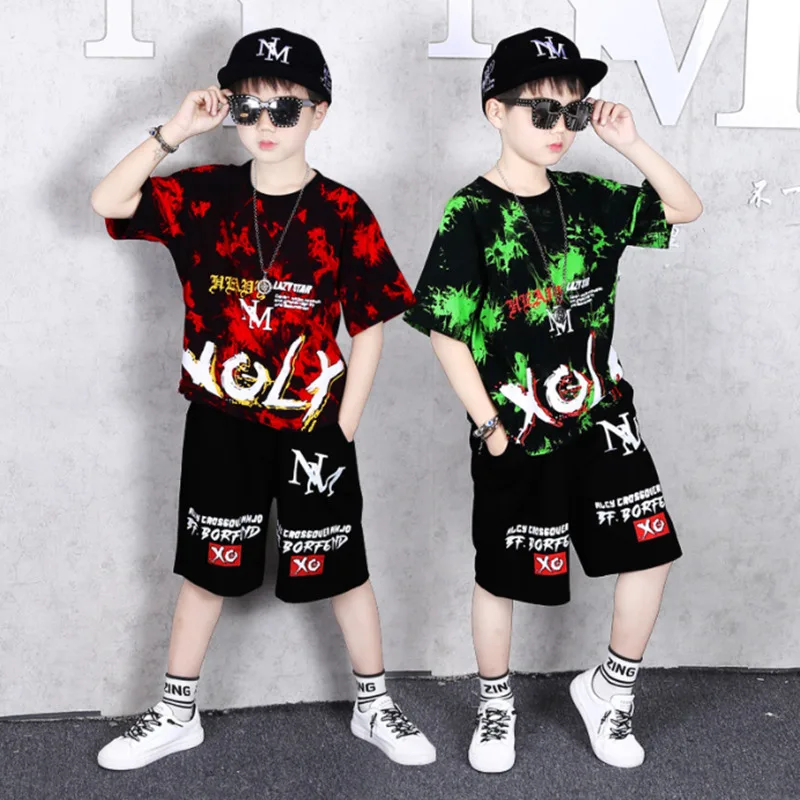 

2 Pieces Tracksuit Size 4 6 8 10 12 14 Years Summer Boys Girls Cotton Clothing Sets Kids Teenager Cotton T-shirt Shorts Outfits