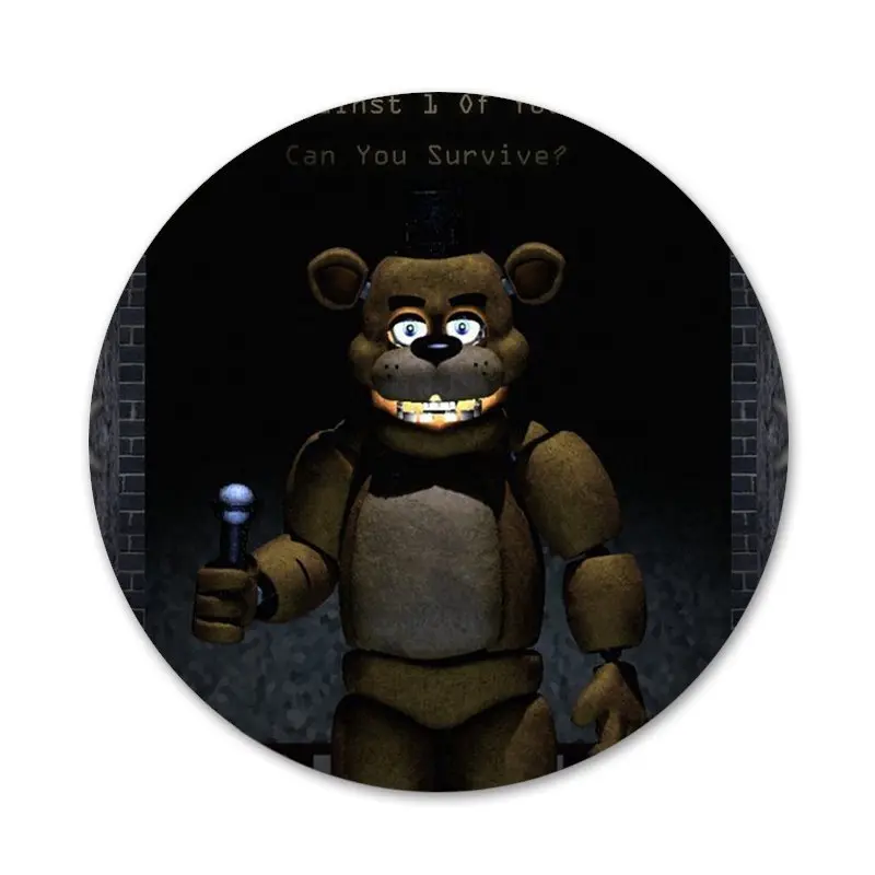 Забавные значки 58 мм Sfm Fnaf АНИМАТРОНИКА металлические для детской одежды - купить