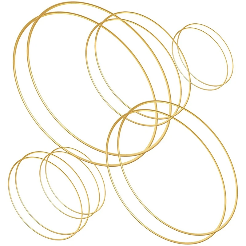 

Big Deal Metal Hoops Set, Wreath Macrame Hoop Rings For DIY , Wedding Wreath Decor, Dream Catcher And Wall Hanging Crafts