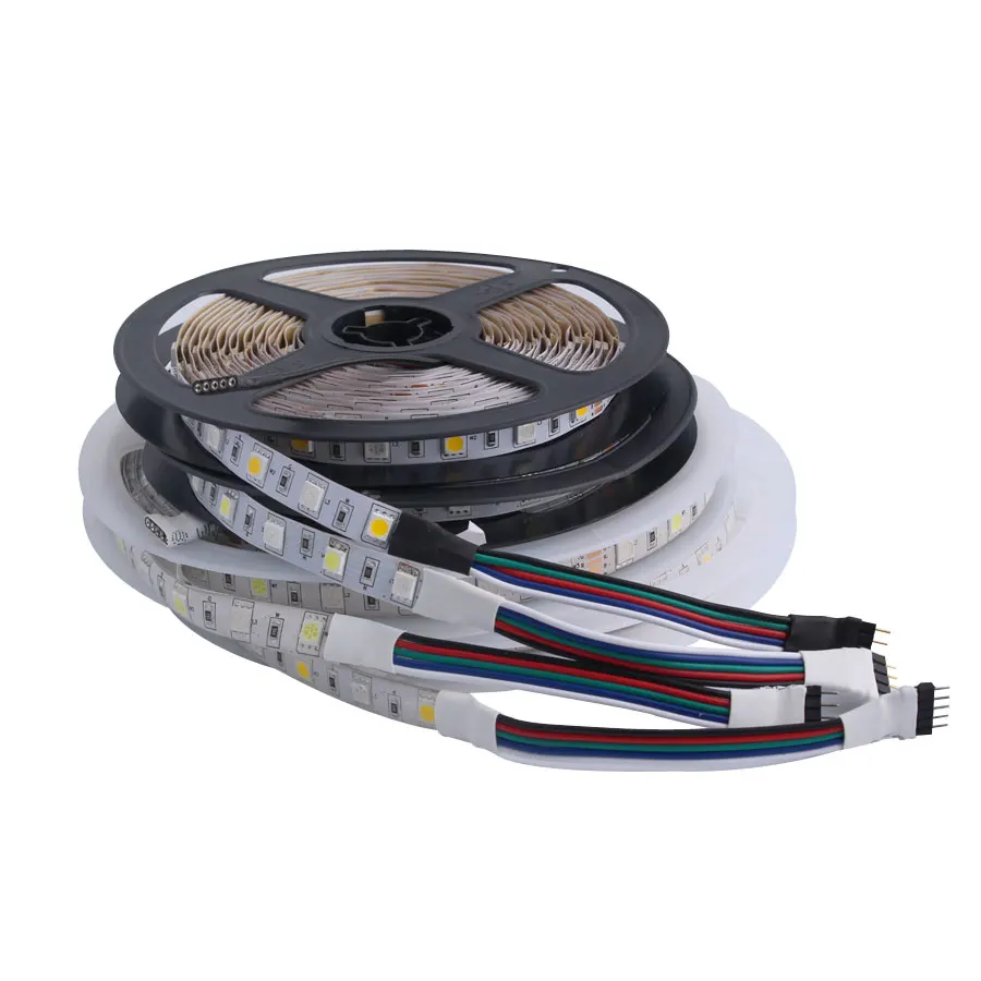 Водонепроницаемая светодиодная лента RGB 12 в 24 В SMD 5050 5 м Светодиодная RGBW RGBWW ТВ