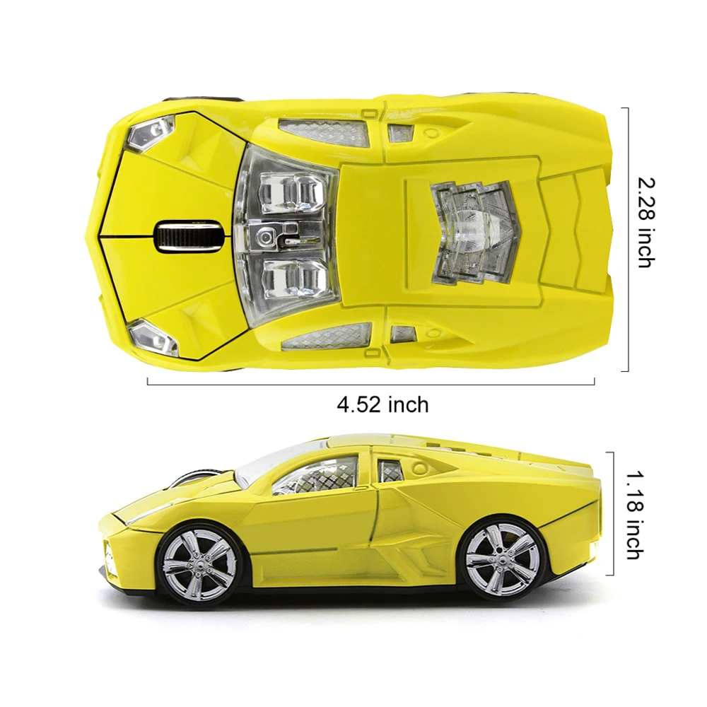 2 4g cool sports car wireless mouse 1600 dpi optical computer mice 3d usb gaming mouse child gift with mouse pad for laptop pc free global shipping