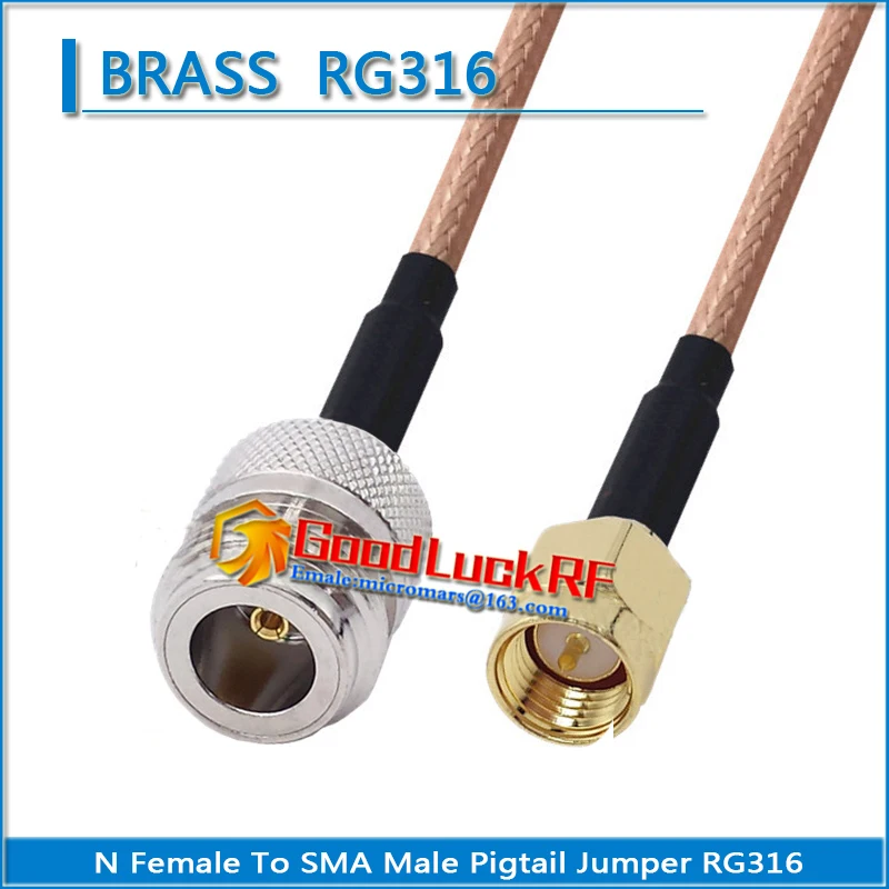 

1X Pcs High-quality N Female to SMA Male Coaxial Type Pigtail Jumper RG316 Cable N to SMA Low Loss