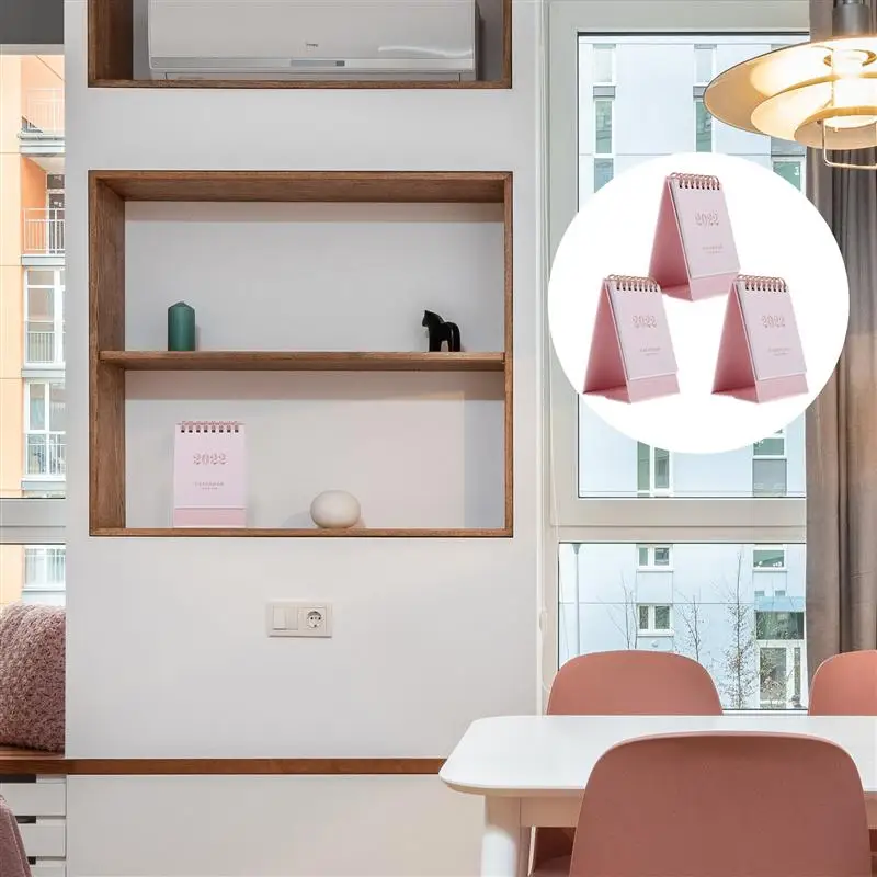 

3PCS Mini Desk Calendar School Home Office Schedule Planner Desk Calendar